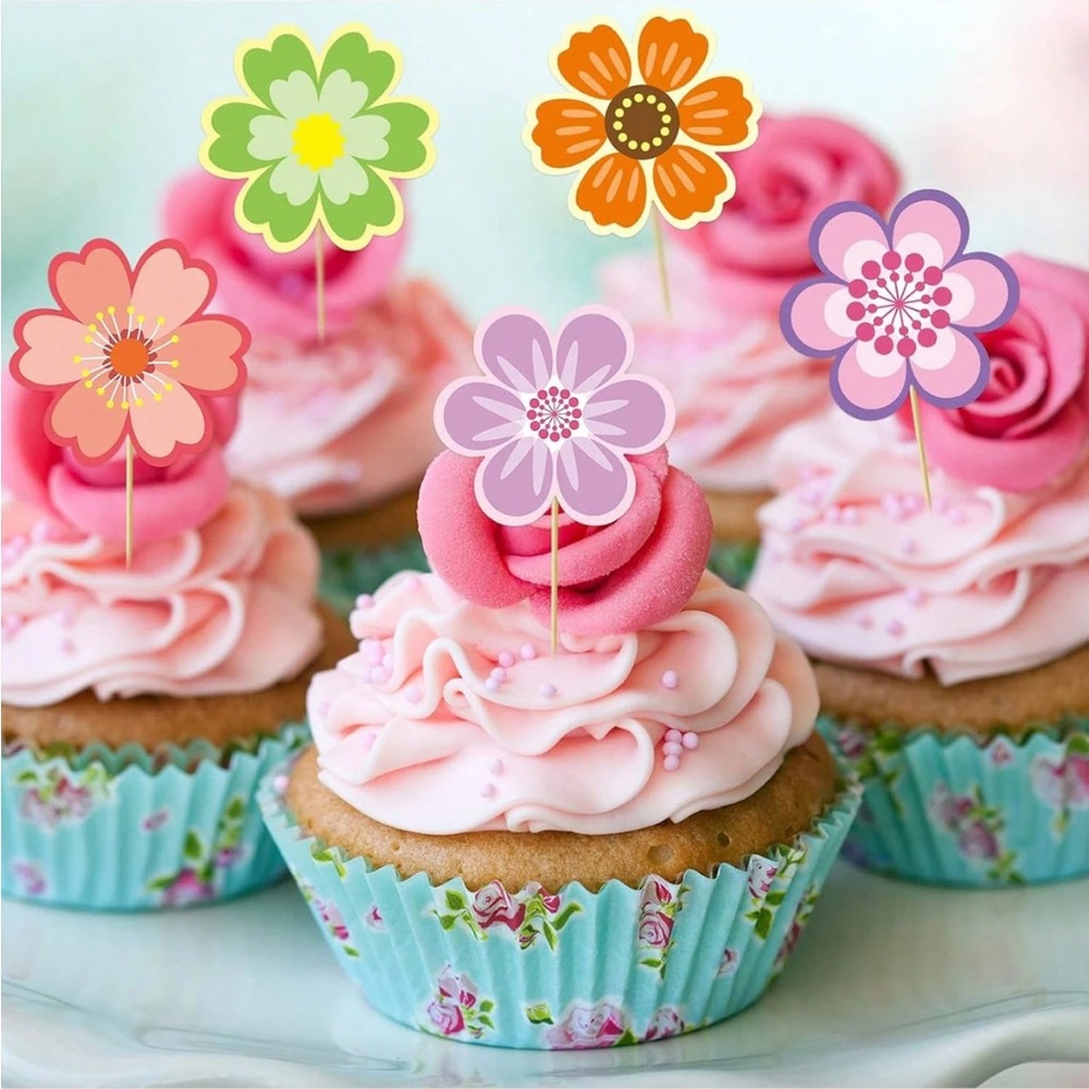 500 Colorful Flower Stickers 8 Bright Designs - Picture 3 of 7